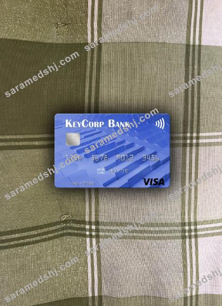 USA KeyCorp Bank visa card photolook front